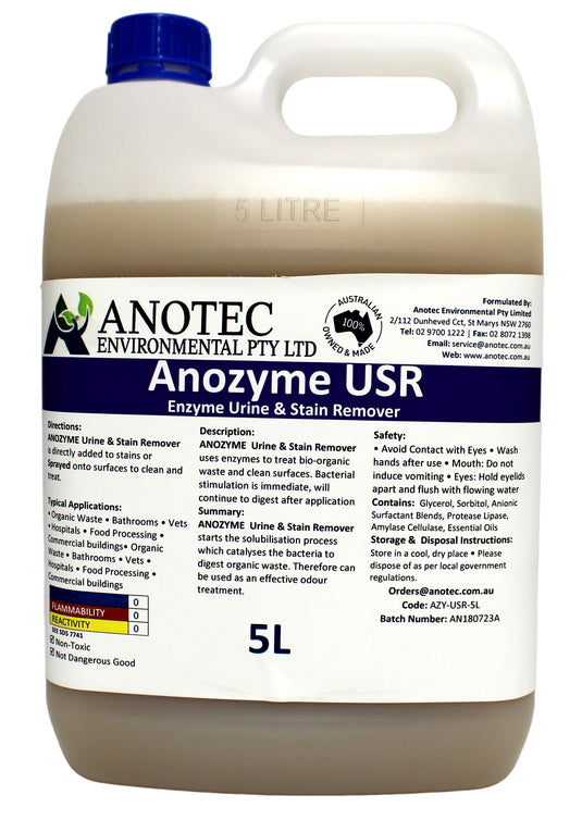 Aussie made Enzyme Urine and Stain Remover 5L Concentrate Product FREE POSTAGE.