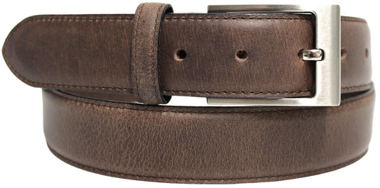 New Genuine Leather Quality Men’s Belt. Matte Finish : Black or Brown. Style No: 41023. hide & chic