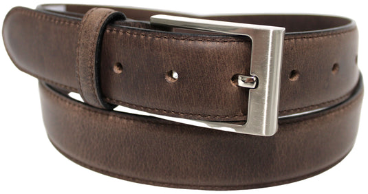 New Genuine Leather Quality Men’s Belt. Matte Finish : Black or Brown. Style No: 41023. hide & chic