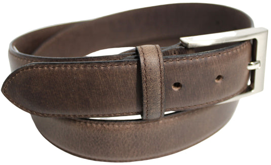 New Genuine Leather Quality Men’s Belt. Matte Finish : Black or Brown. Style No: 41023. hide & chic