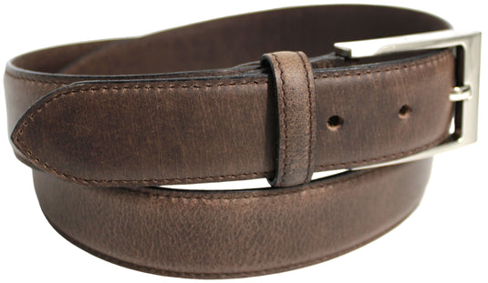 New Genuine Leather Quality Men’s Belt. Matte Finish : Black or Brown. Style No: 41023. hide & chic