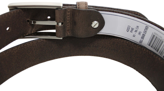 New Genuine Leather Quality Men’s Belt. Matte Finish : Black or Brown. Style No: 41023. hide & chic