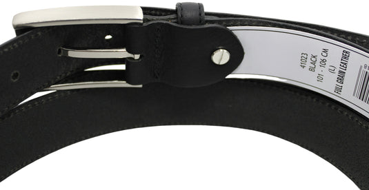New Genuine Leather Quality Men’s Belt. Matte Finish : Black or Brown. Style No: 41023. hide & chic