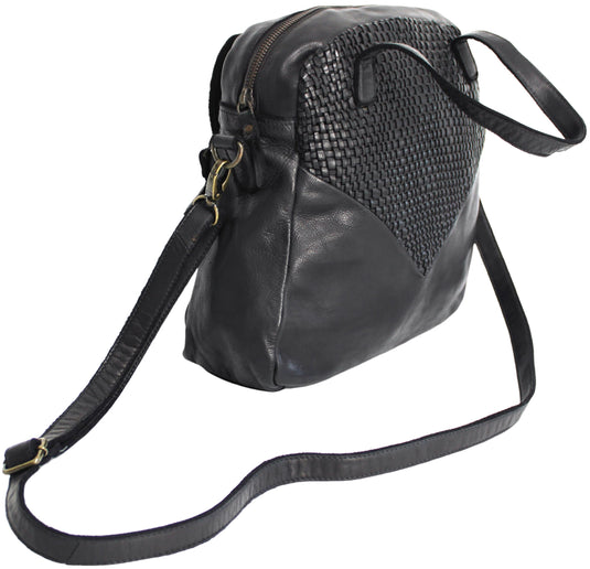 Quality Full Grain Leather Shoulder Bag with Adjustable Shoulder Strap. Style No:1818-1