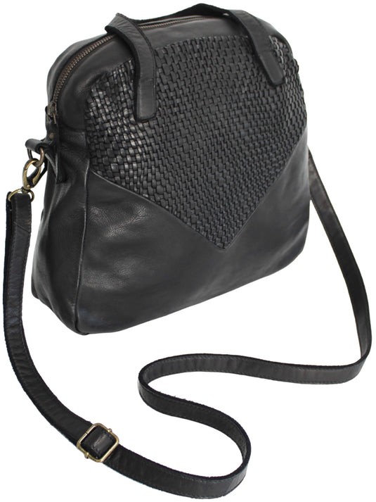 Quality Full Grain Leather Shoulder Bag with Adjustable Shoulder Strap. Style No:1818-1