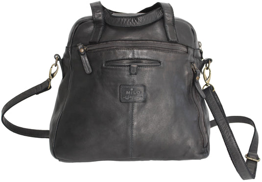 Quality Full Grain Leather Shoulder Bag with Adjustable Shoulder Strap. Style No:1818-1
