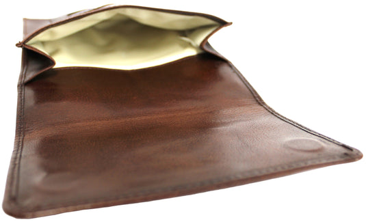 Full Grain Leather Tobacco Pouch 11032 Hide & Chic