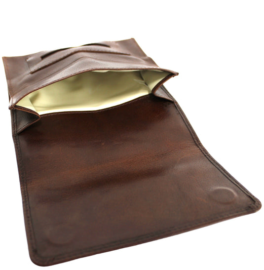 Full Grain Leather Tobacco Pouch 11032 Hide & Chic