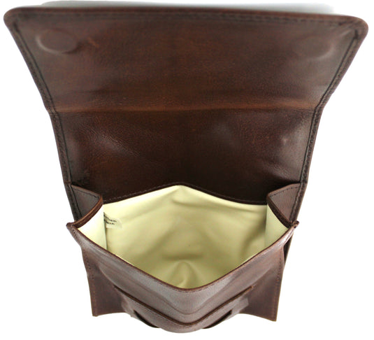 Full Grain Leather Tobacco Pouch 11032 Hide & Chic