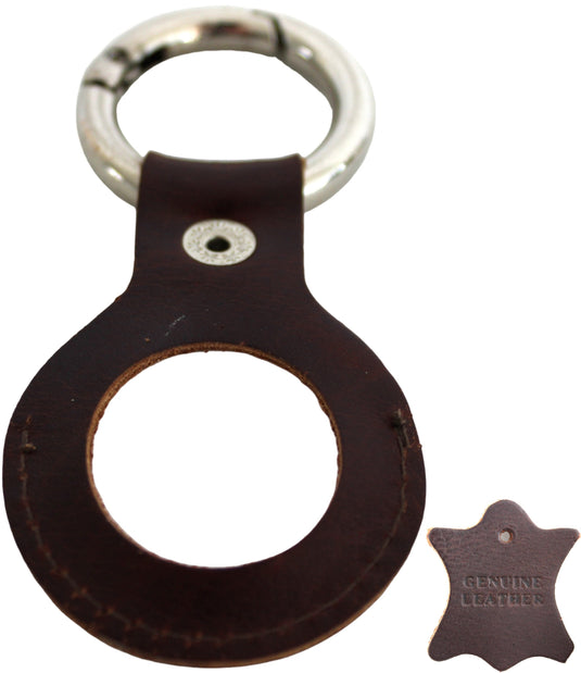 Genuine Leather Apple Air Tag Holder for Key Ring