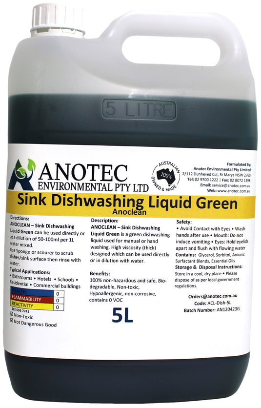 Australian Made Dish Washing Liquid 5L Free postage.
