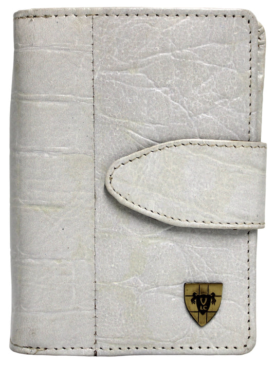 Quality Full Grain Genuine Leather Purse. Colour: White.