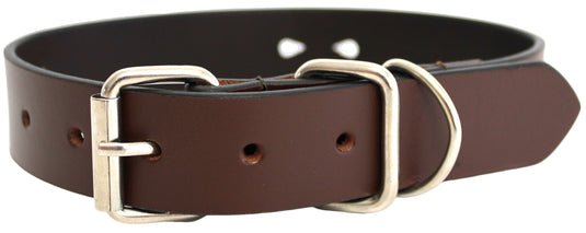 Quality Full Grain Leather Dog Collar. Width: 30mm.