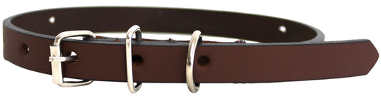 Quality Full Grain Leather Dog Collar. Width: 15mm.