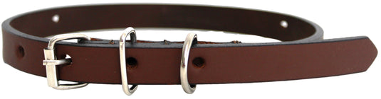 Quality Full Grain Leather Dog Collar. Width: 15mm.