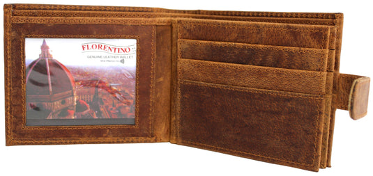 Quality Hide Leather Wallet. Style 11004 Black 12004 Brown Hide & Chic