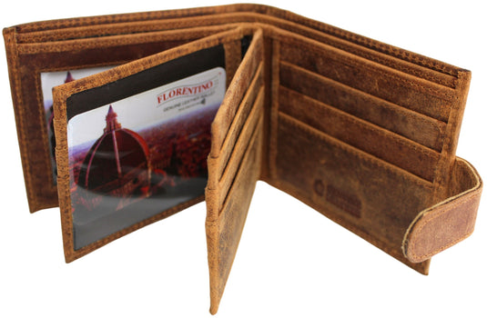 Quality Hide Leather Wallet. Style 11004 Black 12004 Brown Hide & Chic