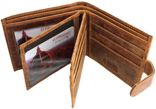 Quality Hide Leather Wallet. Style 11004 Black 12004 Brown Hide & Chic