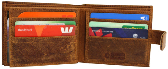 Quality Hide Leather Wallet. Style 11004 Black 12004 Brown Hide & Chic