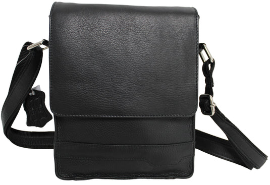 Quality Full Grain Hunter Leather Shoulder/Crossbody Bag. Style No: 51020.