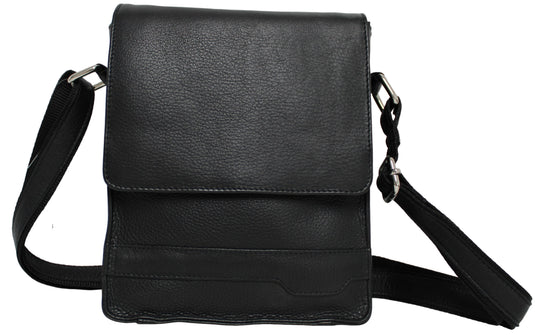 Quality Full Grain Hunter Leather Shoulder/Crossbody Bag. Style No: 51020.