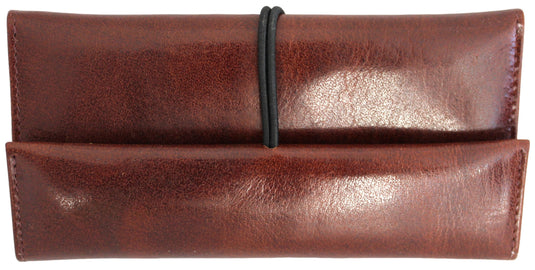 Quality Full Grain Leather Tobacco Pouch. Colour: Brandy. Style No: 12037.