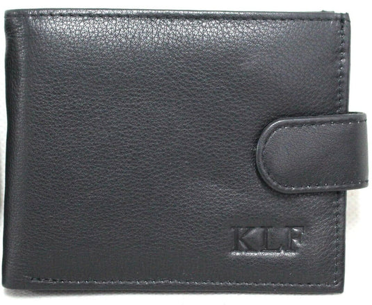 Personalized Monogrammed Wallet. Gold, Silver or Black Embossed. RFID Leather.