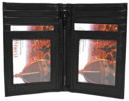 RFID Security Lined Leather Wallet Quality Full Grain Cow Hide Leather. Style No: 11008 Hide & Chic