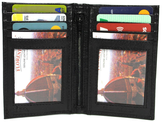 RFID Security Lined Leather Wallet Quality Full Grain Cow Hide Leather. Style No: 11008 Hide & Chic