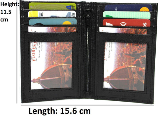 RFID Security Lined Leather Wallet Quality Full Grain Cow Hide Leather. Style No: 11008 Hide & Chic