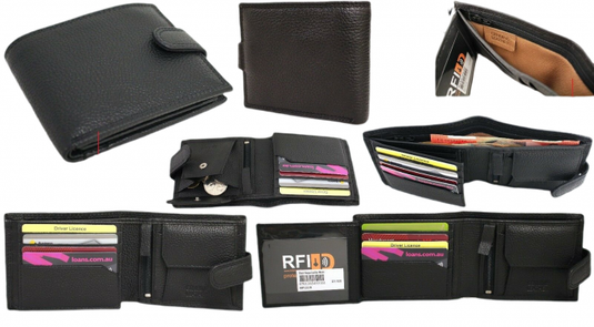 Quality Full Grain Cow Hide Leather Wallet. Style: 11020 Hide & Chic