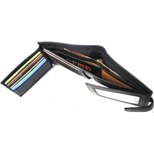 RFID Security Lined Leather Wallet. Full Grain Cow Hide Leather. Style: 11025 Hide & Chic