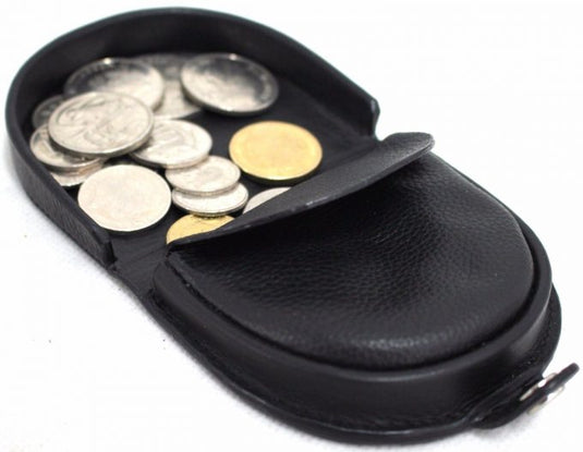 Framed Coin Purse in black or tan. Style: 11031. Hide & Chic