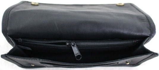 Quality Full Grain Vintage Leather Tobacco Pouch. Colour: Black. Style: 11033. Hide & Chic