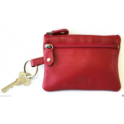 Coin Purse with Key Ring in Full Grain Cow Hide Leather. Style: 11034. Florentino