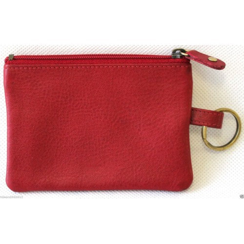Coin Purse with Key Ring in Full Grain Cow Hide Leather. Style: 11034. Florentino
