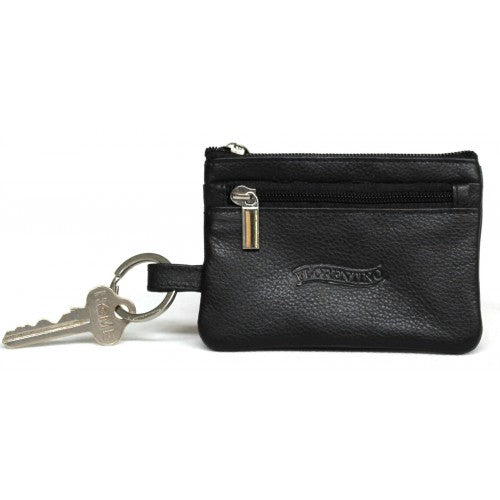 Coin Purse with Key Ring in Full Grain Cow Hide Leather. Style: 11034. Florentino