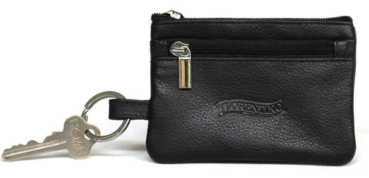 Coin Purse with Key Ring in Full Grain Cow Hide Leather. Style: 11034. Florentino