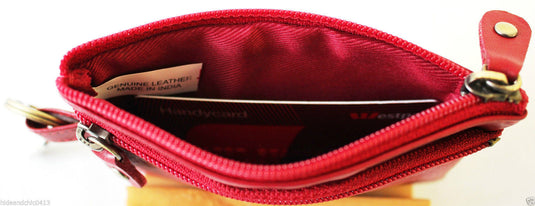 Coin Purse with Key Ring in Full Grain Cow Hide Leather. Style: 11034. Florentino