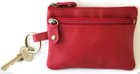 Coin Purse with Key Ring in Full Grain Cow Hide Leather. Style: 11034. Florentino