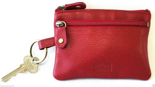Coin Purse with Key Ring in Full Grain Cow Hide Leather. Style: 11034. Florentino