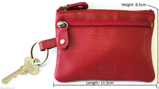 Coin Purse with Key Ring in Full Grain Cow Hide Leather. Style: 11034. Florentino