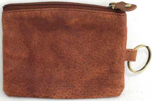 Coin Purse with Key Ring in Full Grain Cow Hide Leather. Style: 11034. Florentino