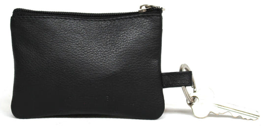 Coin Purse with Key Ring in Full Grain Cow Hide Leather. Style: 11034. Florentino