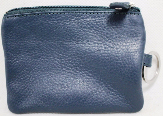 Coin Purse with Key Ring in Full Grain Cow Hide Leather. Style: 11034. Florentino