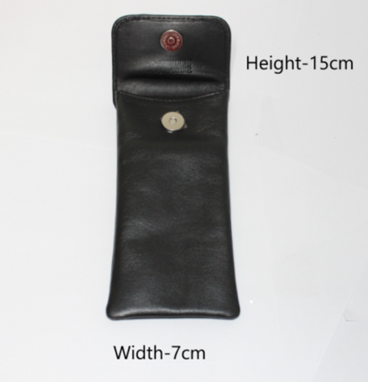 Glasses Case with Genuine Leather and Padding. Colours: Black, brown and red. Style: 11036 Hide & Chic