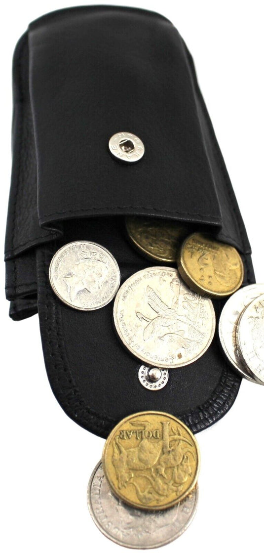 Quality Full Grain Cow Hide Leather Coin Purse / Key Ring. Style: 11042 Hide & Chic