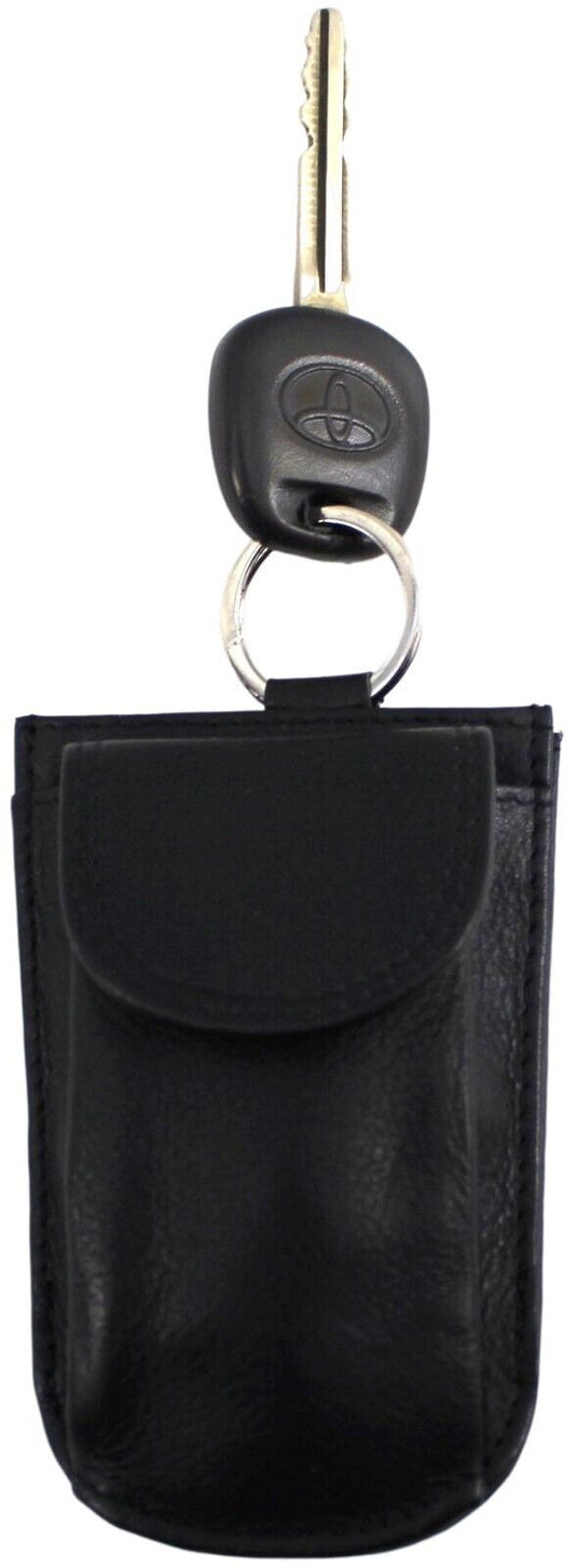 Quality Full Grain Cow Hide Leather Coin Purse / Key Ring. Style: 11042 Hide & Chic