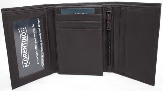 Florentino RFID Quality Full Grain Cow Hide Leather Wallet. Style 11005