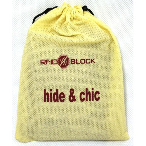 RFID lined Cow Hide Hunter Leather Wallet. 12006 by Hide & Chic